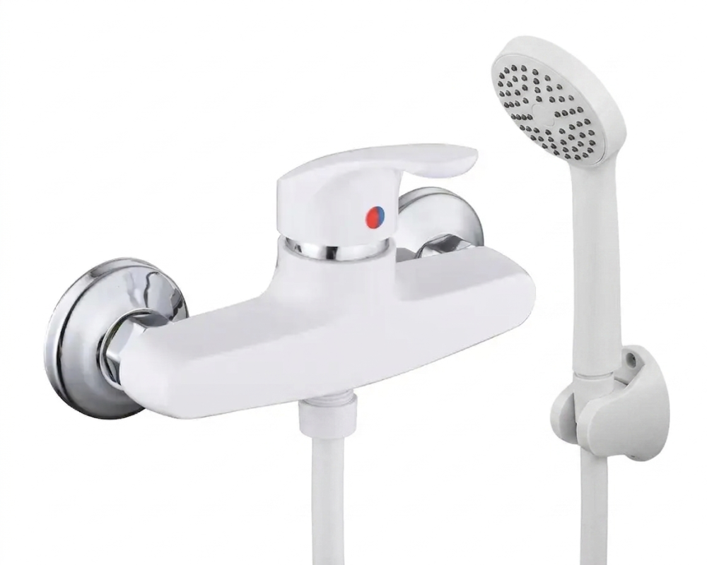 Смеситель для душа Plamix Fidel-003 SET White из термопластика (PM0730) Черновцы - изображение 1