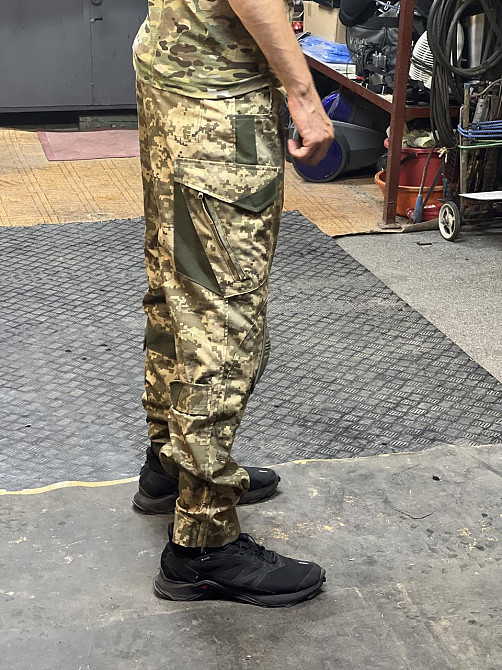 Штани чоловічі міцні військові армійські піксель із наколінниками Корд саржа Одеса - фото 4