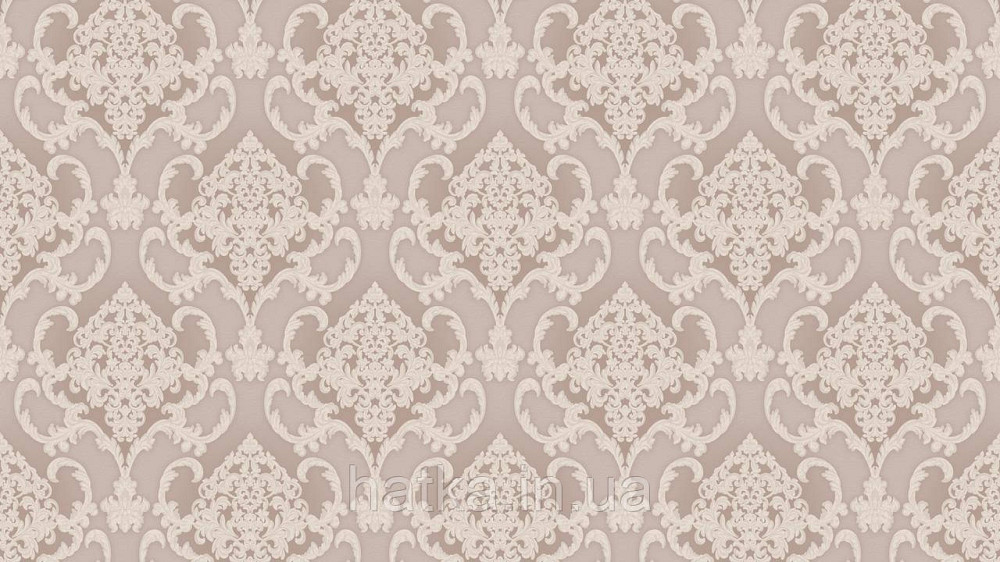 Шпалери метрові вінілові на флізеліні Sintra Classic класика вензель структурні золотисті коричневі 406441 Київ - фото 4