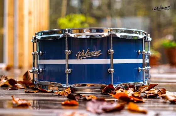 Ударная установка  Polmuz model 1 Maple 14x6,5 Snare - cadillac blue witch stripe Киев