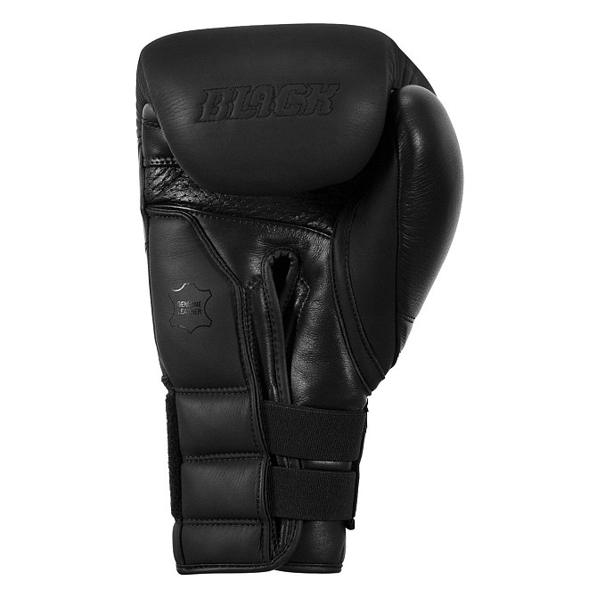 Боксерські рукавиці TITLE Black Bolstered Leather Black 14 oz (бинти 4м. в комплекті) Кам'янське - фото 7