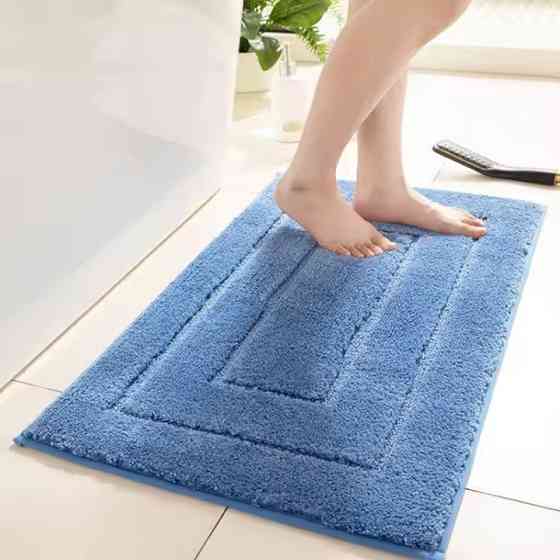 Килимок для ванної кімнати і душа килимок для ніг в душову, мікрофібра, атискользящий розмір 40х60 см, блакитний Кам'янець-Подільський