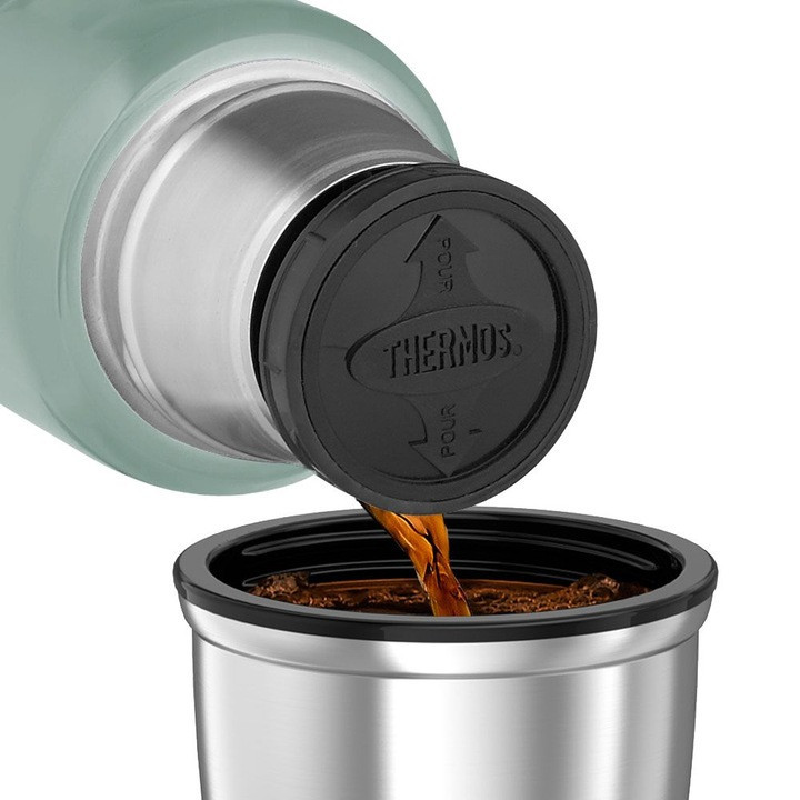 Термос 1.2 літра з ручкою для напоїв Thermos "Stainless King" Green (170025) Нержавіюча сталь Нововолинськ - фото 5