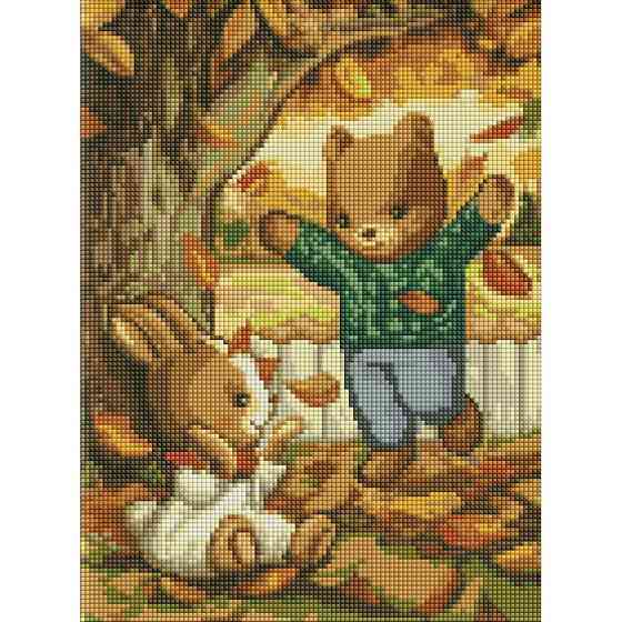 Алмазна мозаїка без підрамника "Золотий листопад" AMC7740 30х40 см Вінниця