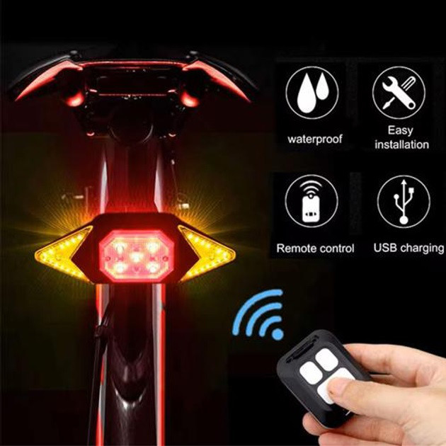 Стоп-сигнал для велосипеда від usb LY-6700, Задній самокатний ліхтар акумуляторний велоліхтар EK-75 Львів - фото 9