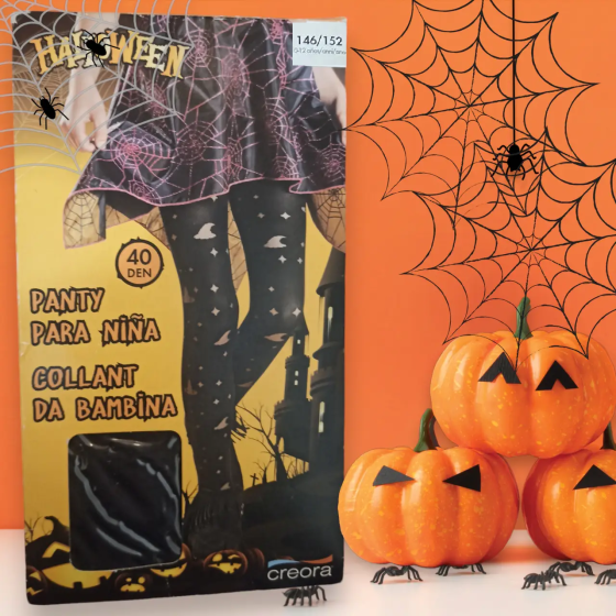 Колготки Хелловін дитячі Капелюшки відьми 40 den чорний Київ