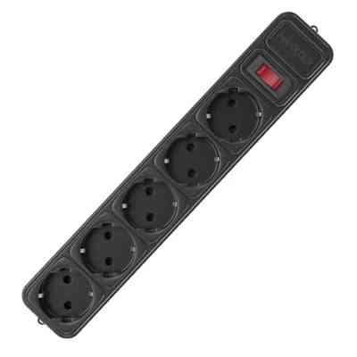Мережевий фільтр живлення Maxxter SPM5-G-10B чорний, 3 м кабель, 5 розеток (SPM5-G-10B) Вінниця