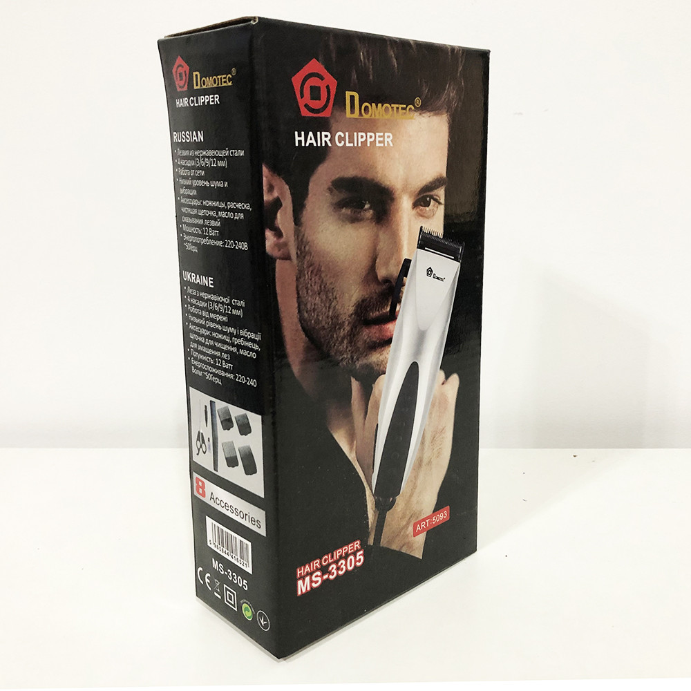 Тример для скронь DOMOTEC MS-3305, Машинка для стрижки короткої стрижки Машинка хороша XJ-20 Львів - фото 2