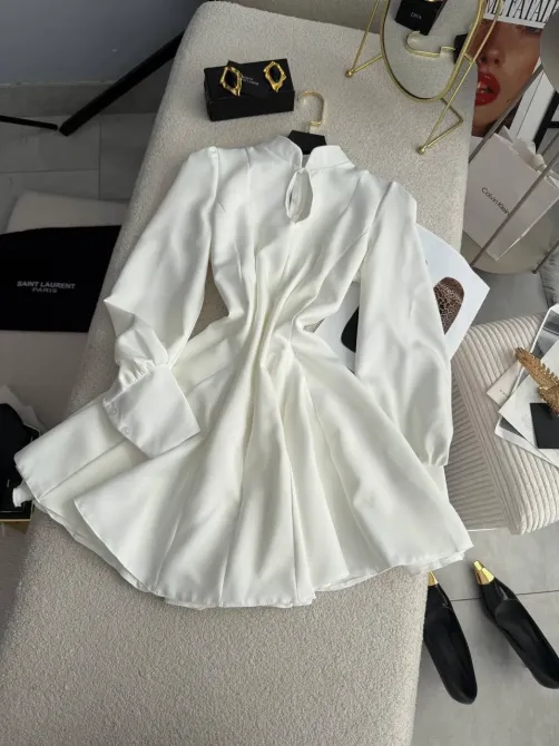 Жіноча класична сукня з акцентом на талії, костюмка преміум, чорна/молоко/барбі Одеса - фото 18