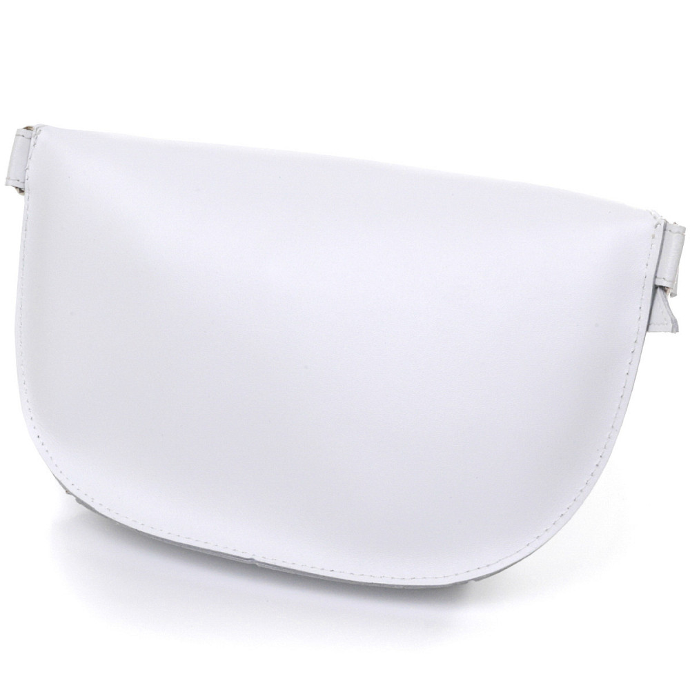 Шкіряна жіноча бананка Shvigel 16384 Білий Київ - фото 2