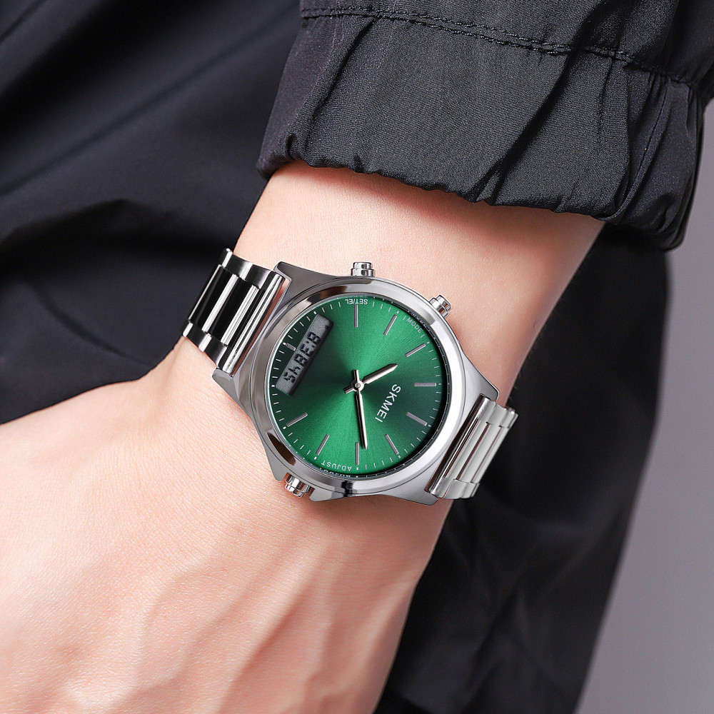 Skmei 2120SIGN Silver-Green SBR Киев - изображение 3