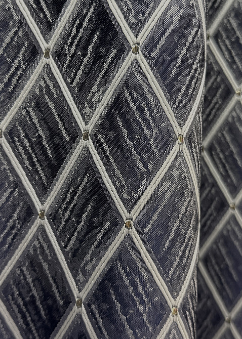 Комплект готових штор VR-Textil Жакард RUBI № 1758ш Темно-синій з молочним 100х300 см 2 шт (31-816) Київ - фото 6