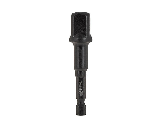 Адаптер ударний біти "Tvardy" Hex E6,3 (1/4") на тримач торцевої головки 1/2" х 75 мм Стрый - изображение 2