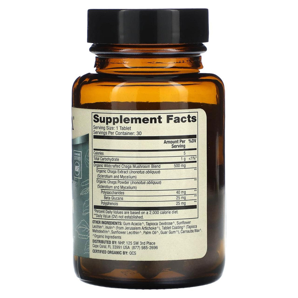 Гриб Чага  Dr. Mercola Chaga Mushroom 30 таб Київ - фото 2