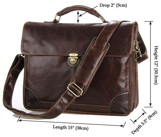 Сумка чоловіча для ноутбука Коричнева (Vintage) Київ - фото 9