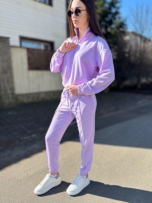 Женский стильный повседневный костюм двойка двунить Бузок, 46/48 Одесса - изображение 1