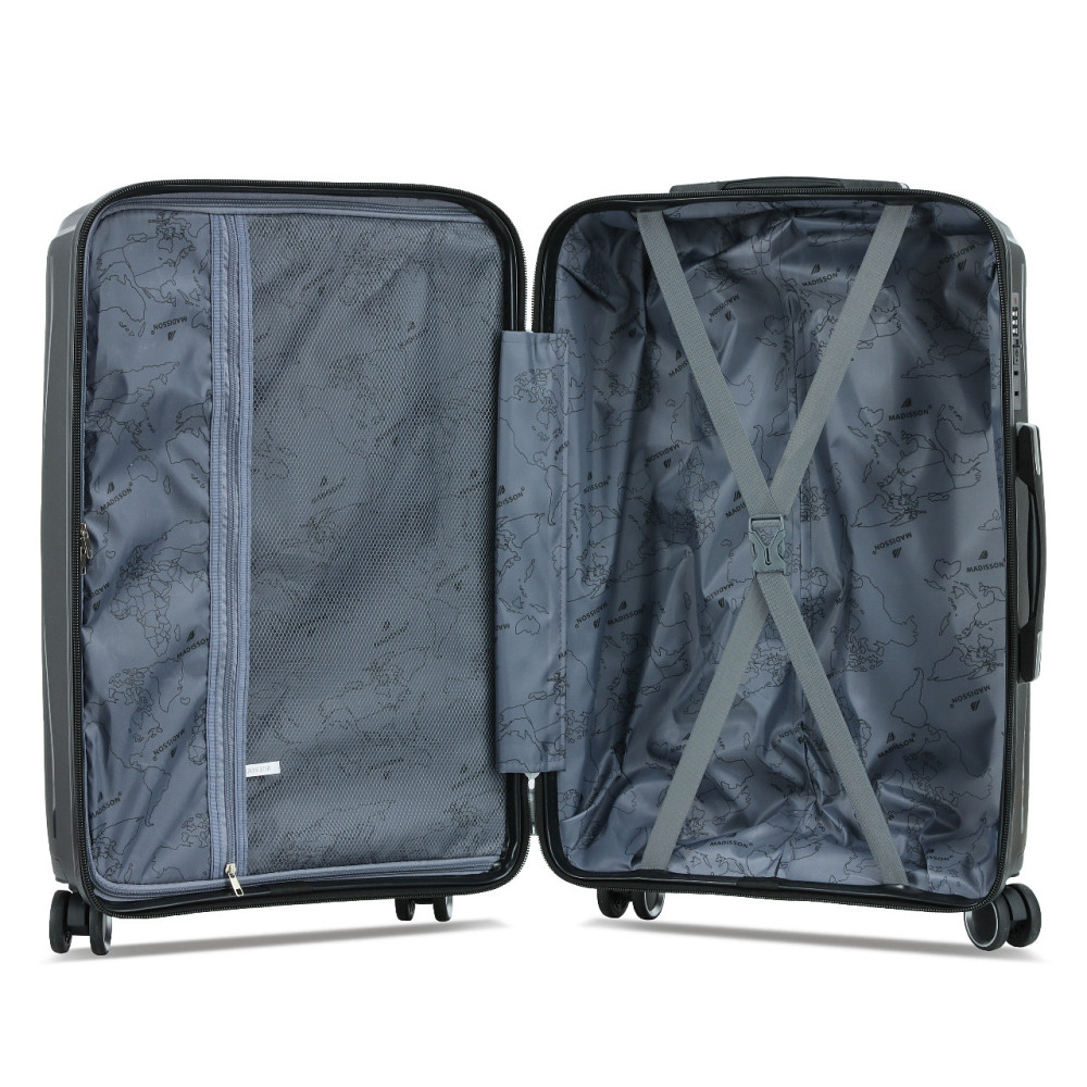 Валіза поліпропіленова MADISSON 51103 велика 77 см чорна Київ - фото 10