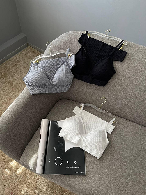 Комплект жіночої білизни з бразіalinами жовтогарячого вета розмір one size Київ - фото 1