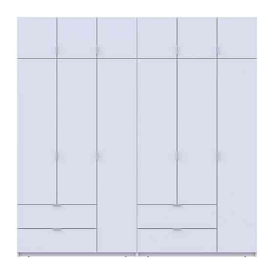 Шафа для одягу Doros Лукас Білий 3+3 ДСП 240х50х240 DRS-011683 (42005106) Львів