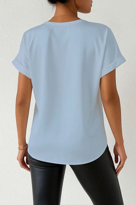 Женская футболка из шелка Голубой 2XL Харьков - изображение 3