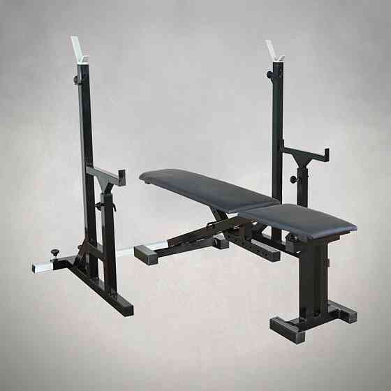 Лавка з від'ємним кутом 40 на 40 мм + Стійки зі страховкою 50 на 50 мм Київ