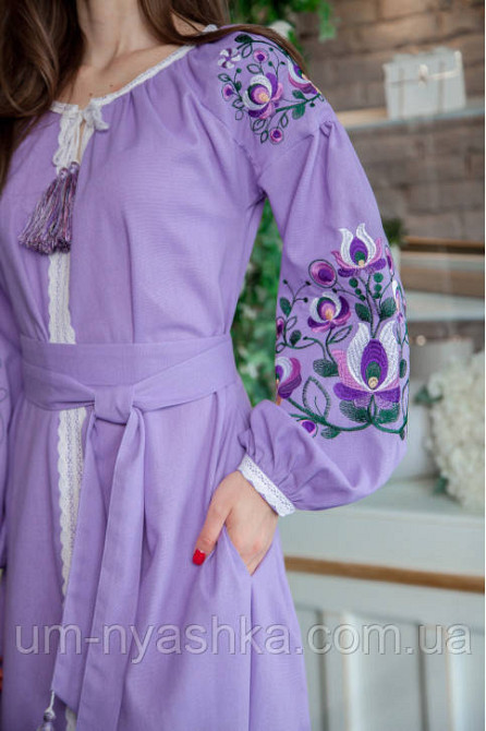 Жіноча вишита сукня на льоні Мальва Кривий Ріг - фото 3