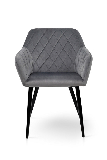 Крісло Акура HC-R17, чорний/велюр сірий Київ - фото 4