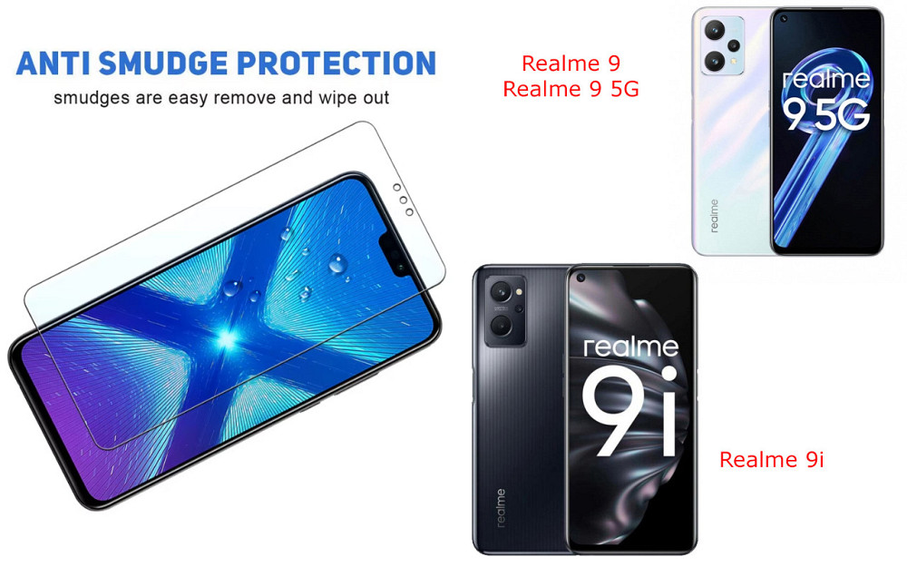 Защитное стекло NeoGlass для Realme 9, Realme 9i, Realme 9 5G – ультрапрозрачное и устойчивое Киев - изображение 3