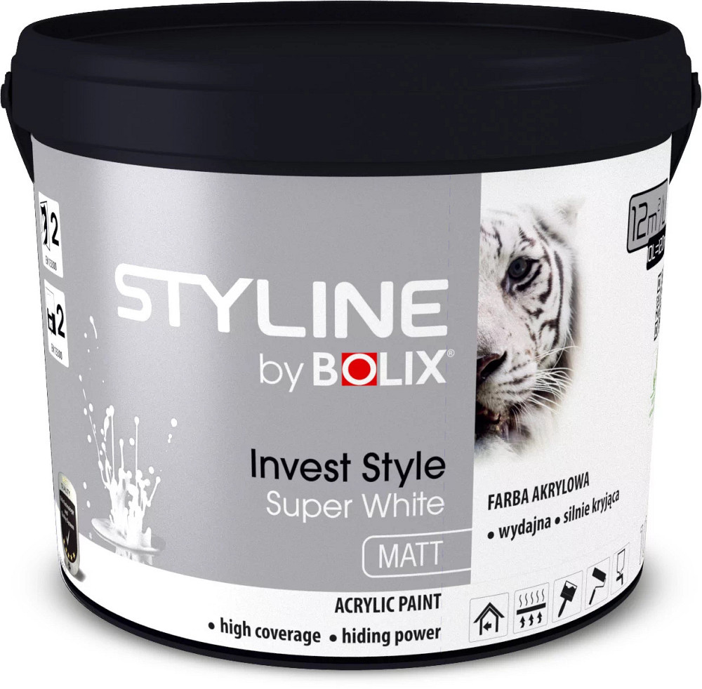 Інтер'єрна фарба Bolix STYLINE Invest Style Super White 10 л Київ - фото 1