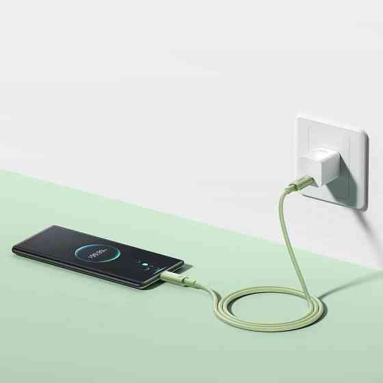 Кабель Baseus Habitat 100W Type-C 1м, Натуральный Зеленый Киев