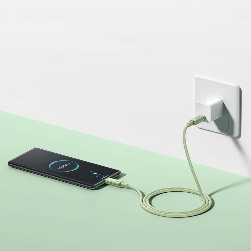 Кабель Baseus Habitat 100W Type-C до Type-C 1м Зелений Київ - фото 3