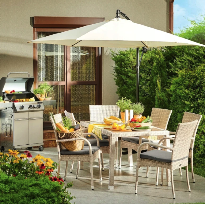 Парасоля садова Jumi Taup 300см кремовий Київ - фото 2