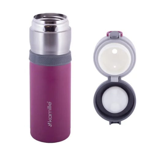 Термопляшка 400мл нержавіюча сталь (блакит/фіолет/помаранч/салат) KAMILLE 2014 Житомир - изображение 4