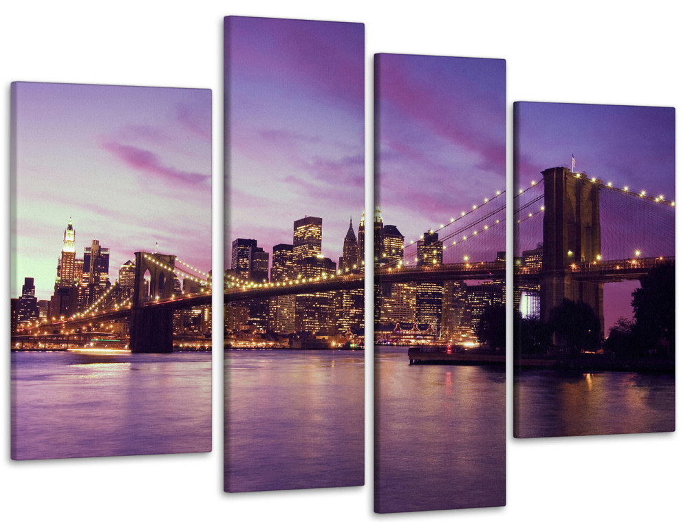 Модульна картина Нічне місто Art-28_4 Київ - фото 1