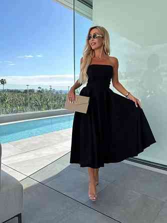 Женское романтическое платье с открытыми плечами креп костюмка Черный, 42/44 Одесса