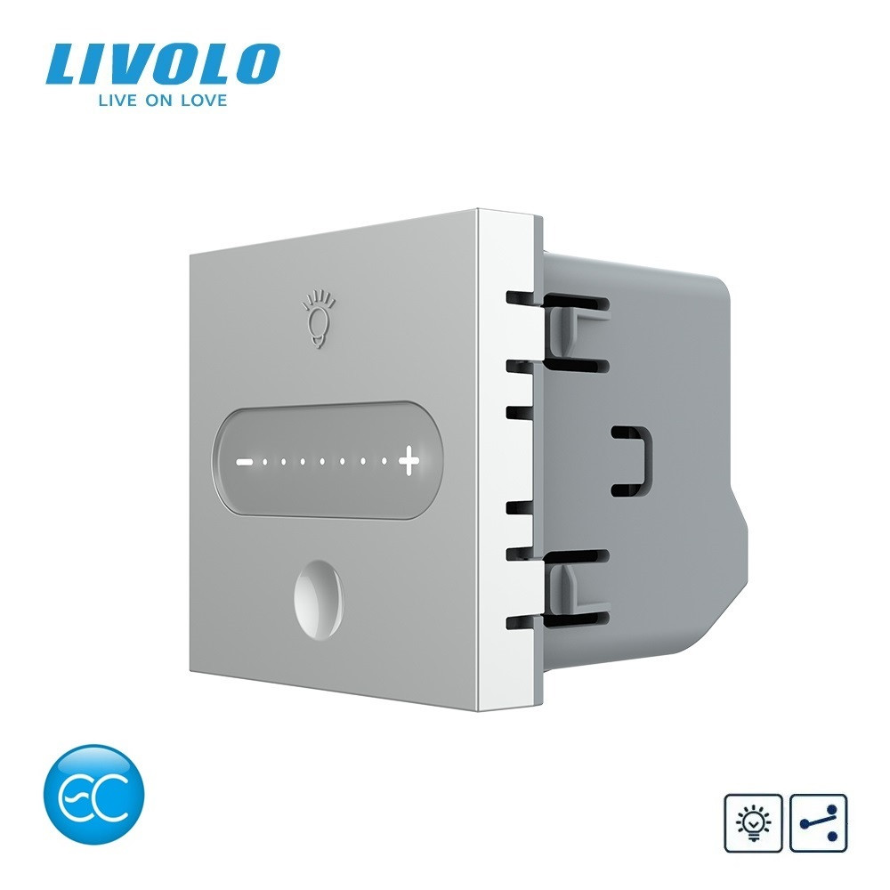 LIVOLO Розумний сенсорний димер LIVOLO, сірий, прохідний / перехресний, 2А 230В, без нейтралі, Коломия - фото 4