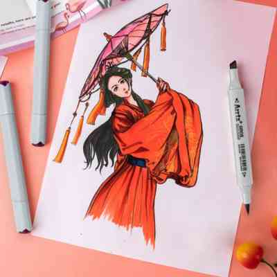 Художественный маркер Arrtx Спиртовые Oros ASM-03RD 24 цвета, красные оттенки (LC302536) Винница