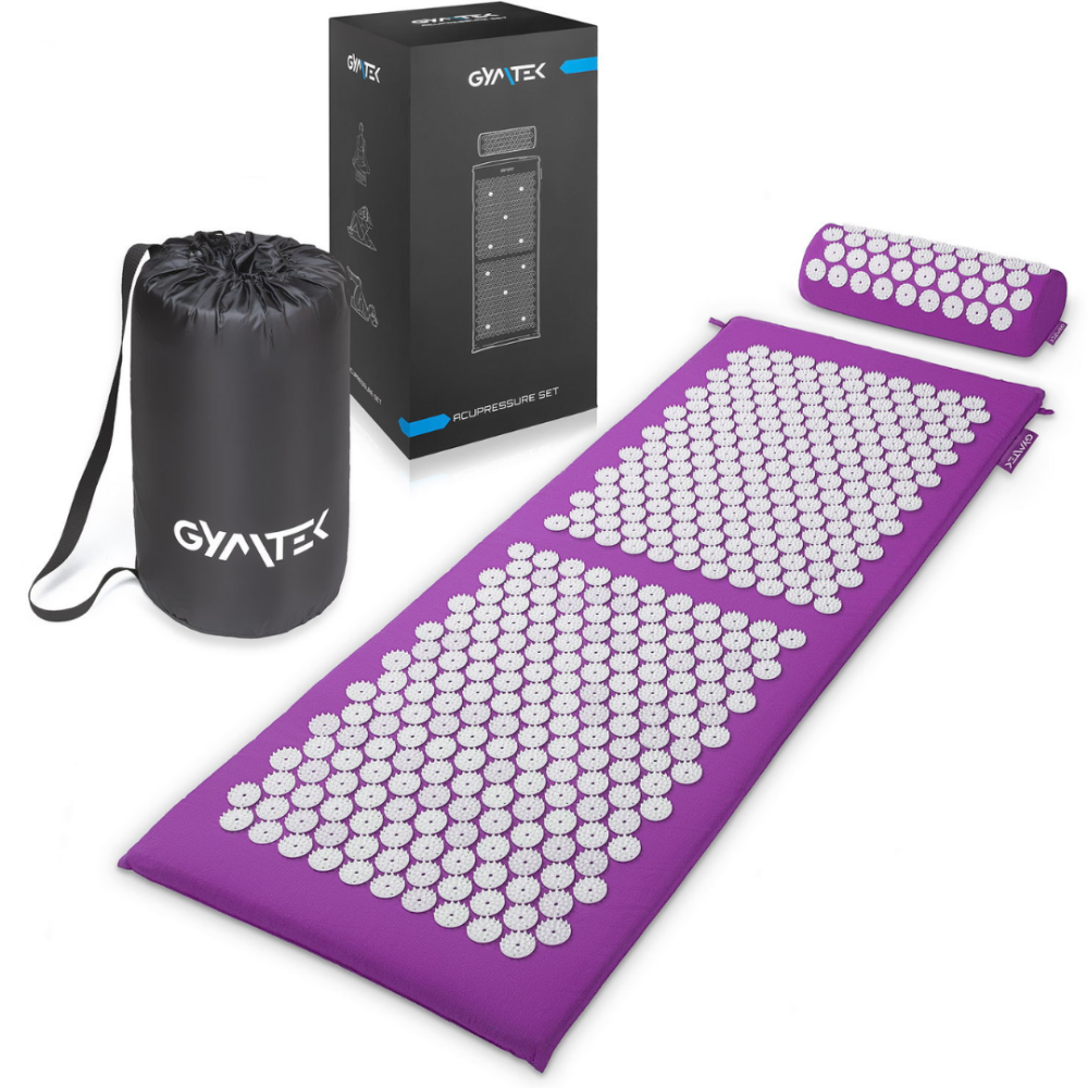 Килимок акупунктурний з валиком Gymtek фіолетовий Київ - фото 1