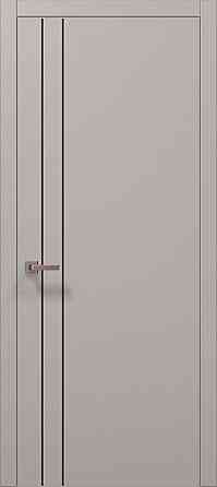 Двери экошпон, Полотно, серия PLATO (PL-24) Серый мат. Киев