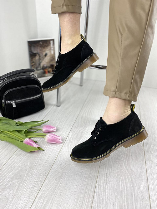 Sothby 's Туфлі жіночі Sothby 's M-375 чорні (весна-осінь, замша натуральна) (3111) Коломыя - изображение 6