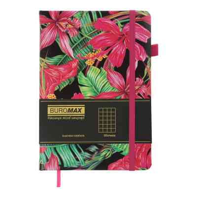 Книга записна Buromax EXOTIC А5 96 аркушів клітинка, малиновий (BM.295124-29) Вінниця
