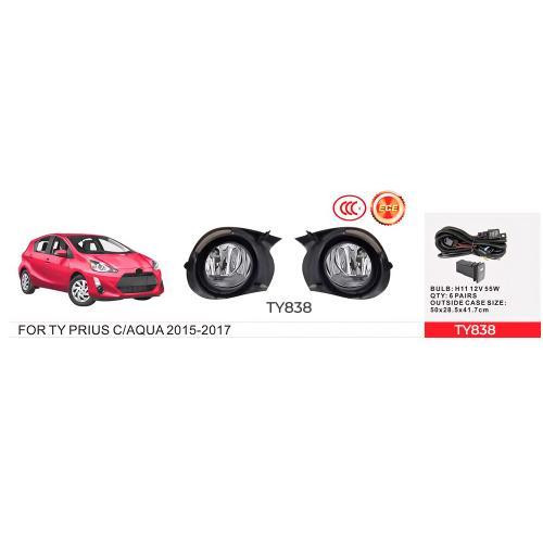 Додаткові фари Toyota Prius C / AQUA 2015-2017 TY838 H11 12В 55Вт з електропроводкою Харків - фото 2