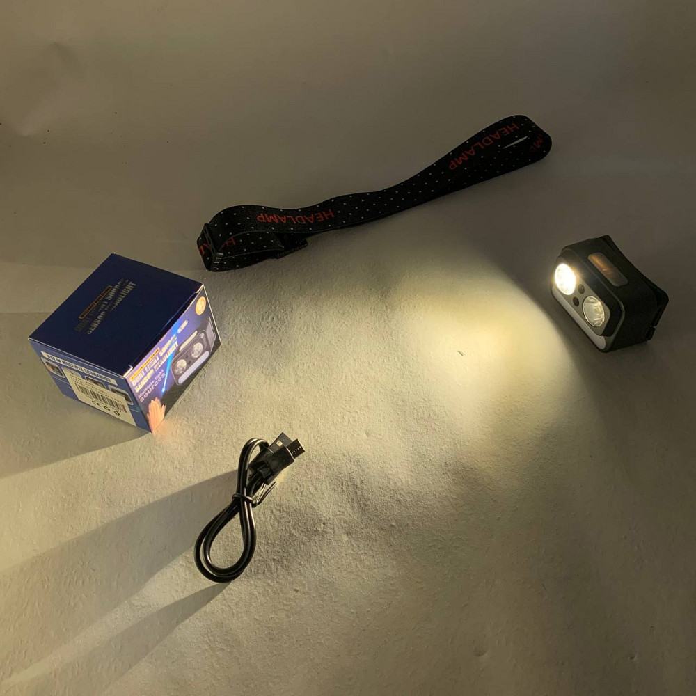 Фонарь налобный мощный 2069-XPG+XPG+5SMD Motion sensor, Фонарик налобник, Фонарь на голову для бега KZ-89 Ивано-Франковск - изображение 5