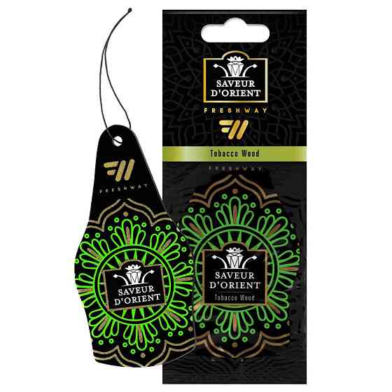 Ароматизатор для авто листочок "Saveur D'Orient" Tobacco Wood FreshWay Київ