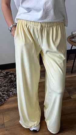 Женские прогулочные брюки из плюш велюра Лимонный, 42/44 Одесса