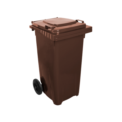 Контейнер для ТПВ 120л пластик темно-коричневий Євро Алеана Житомир - фото 1