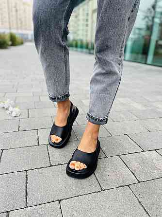 teona Босоніжки жіночі TEONA 272 чорні (літо, шкіра натуральна) (5244) Коломия