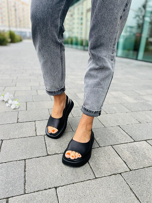 teona Босоніжки жіночі TEONA 272 чорні (літо, шкіра натуральна) (5244) Коломия - фото 5