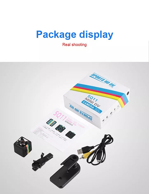 Міні Камера SQ11 (1080p, 30fps) 12MP датчик руху, ІЧ нічний режим, реєстратор Харків - фото 5