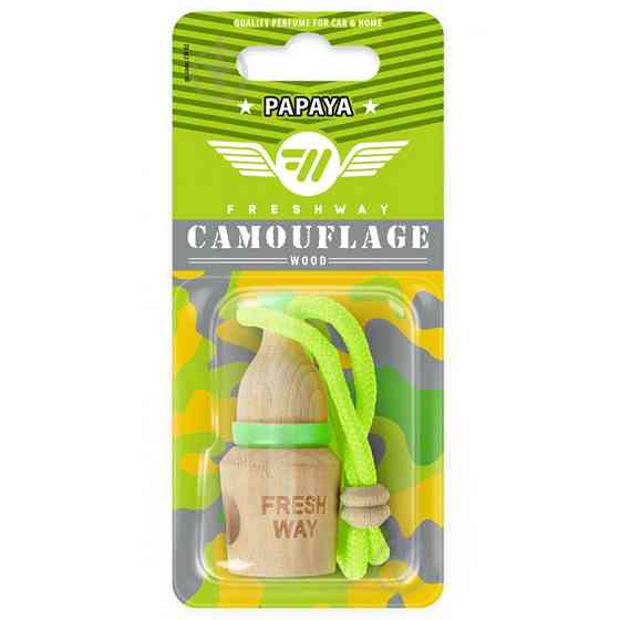 Ароматизатор для авто пробка "Camouflage Wood" Papaya (Папая) 5мл FreshWay Київ